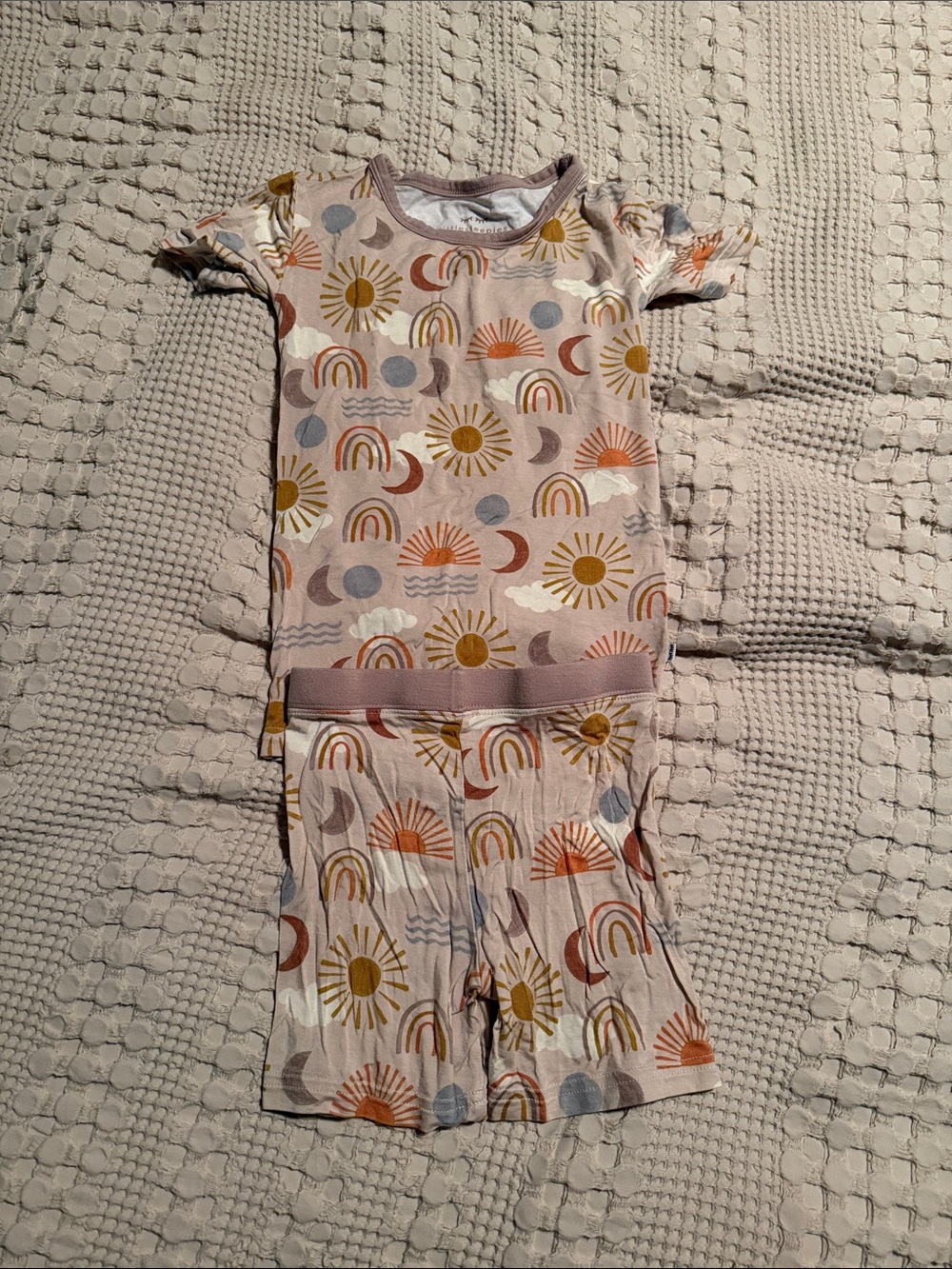 Little Sleepies Pink Sunrise Rainbow Pajama Set